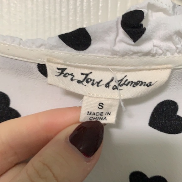 For Love & Lemons Long Sleeve Heart Top - Picture 3 of 3